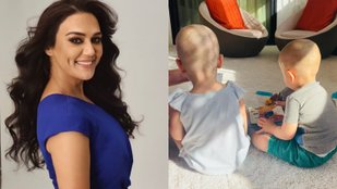 Preity Zinta shares pictures of her kids after their mundan ceremony