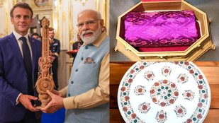 PM Modi gave gifts to President and Prime Minister of France on his visit to France