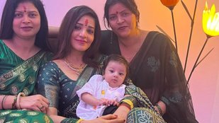 Bhojpuri-Actress-Monalisa-Bonding-With-Sister-in-Laws