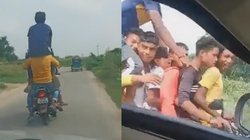 एक बाइक और 7 सवारी, वायरल हुआ वीडियो तो आई मुसीबत