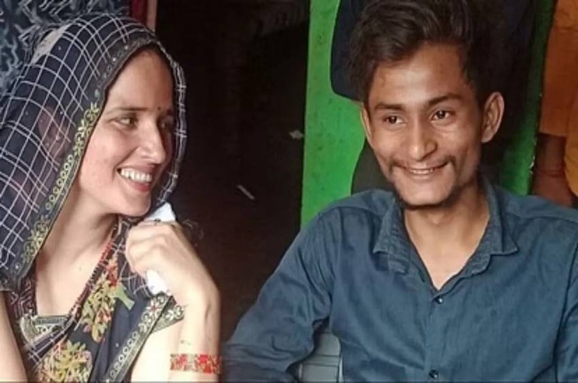 Smiling seema and sachin
