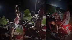 बाइक पर खड़ी होकर लड़की ने लहराई पिस्तौल, वायरल वीडियो पर लोग कस रहे तंज