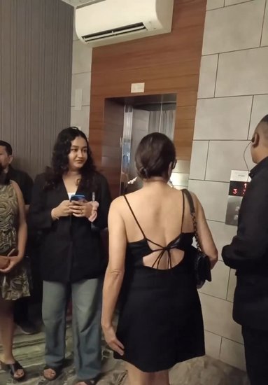 Neena Gupta in black