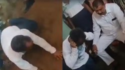 पहले मारी लात, फिर चटवाया थूक! वायरल हो रहा है भाजपा नेता का वीडियो