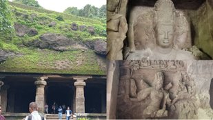 there are wonderful idols of Lord Shiva with 9 forms and actions in cave