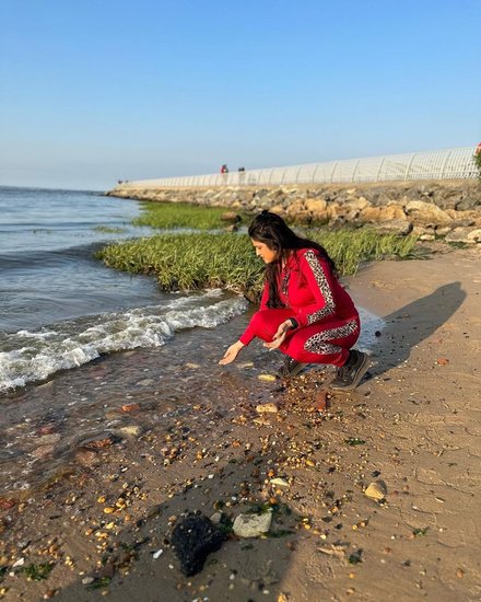 Kanishka Soni in Red dress