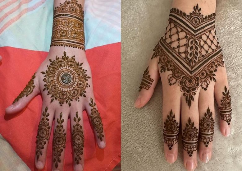 back hand mehndi design