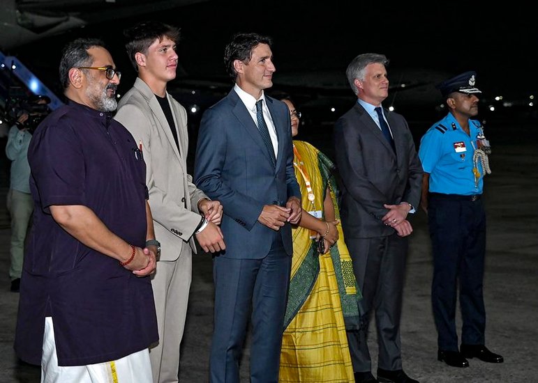 Canada PM with his son