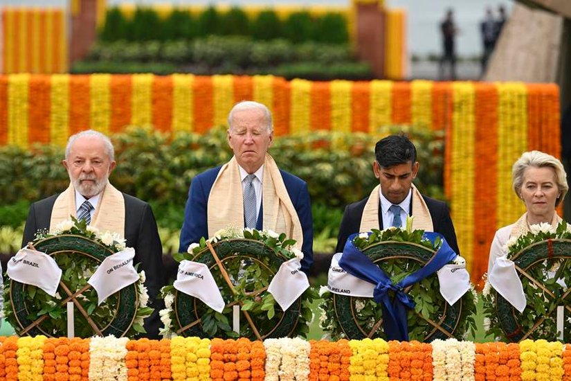Brazilian President Luiz Inacio Lula da Silva, US President Joe Biden, UK Prime Minister Rishi Sunak and European Commission President Ursula von der Leyen 