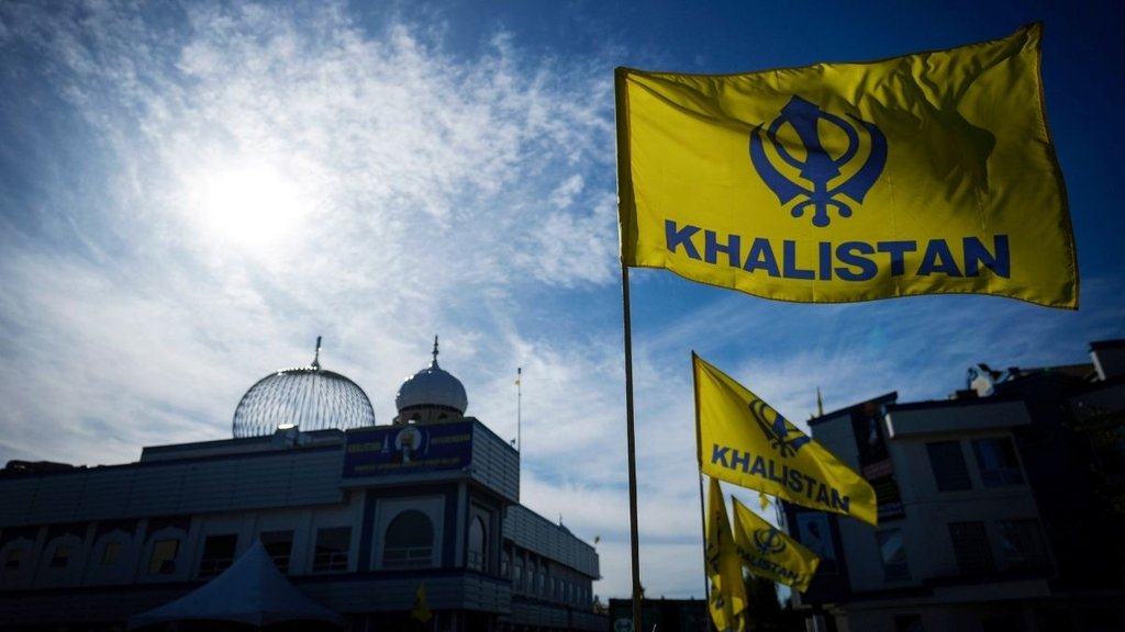 Khalistan flags | Hardeep Singh Nijjar
