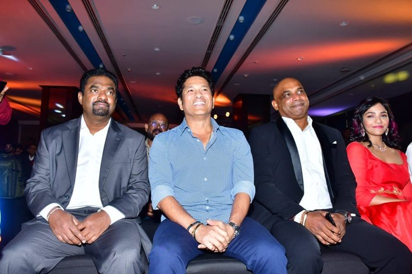 sachin, murli and jayasuriya at 800 trailer launch
