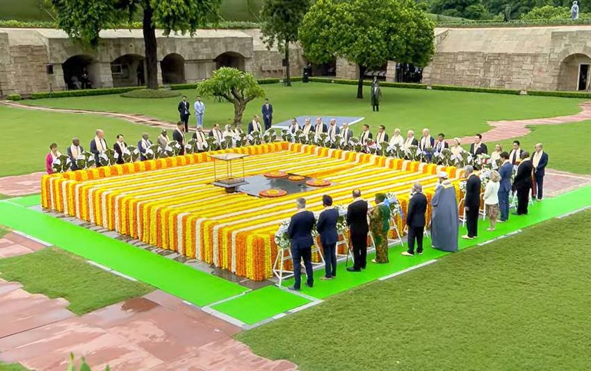 G20 Members tribute Mahatma Gandhi