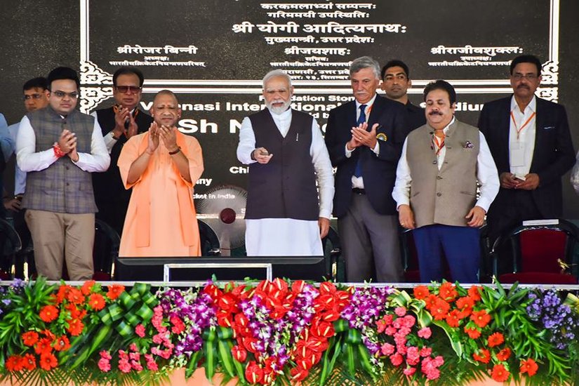 PM Modi lays foundation stone of international cricket stadium in Varanasi