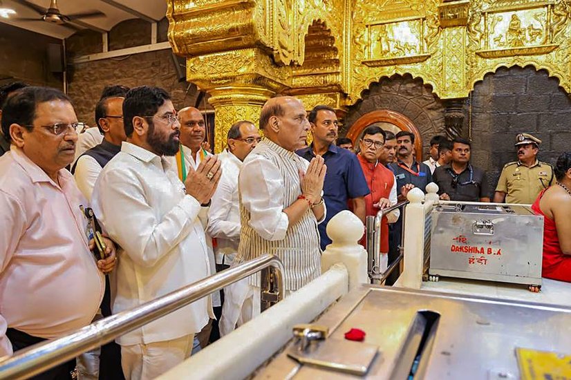 Rajnath Singh in Shirdi
