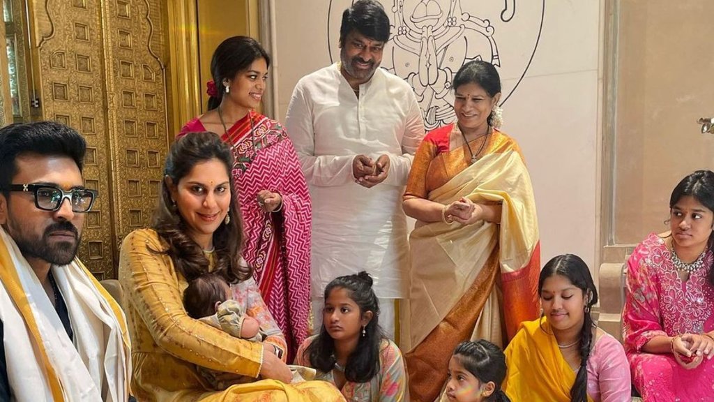Ram charan Celebrates First Ganesh Chaturthi With daughter