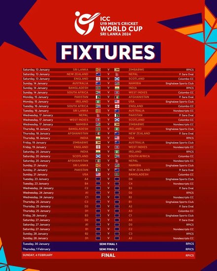 Under 19 World Cup 2024 | Under 19 World Cup | ICC