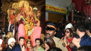 Fukrey 3 team reached Lalbaugcha Raja, took blessings of Ganpati Bappa before film release
