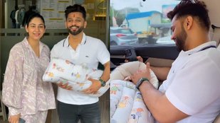 Disha Parmar discharged from hospital, Rahul Vaidya looked happy holding new born daughter in his lap on her birthday