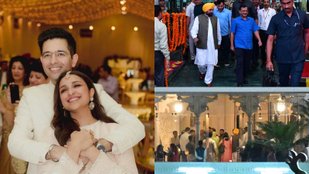 Parineeti Chopra and Raghav Chaddha's wedding celebration Inside pictures, Bhagwant Mann arrived with Arvind Kejriwal
