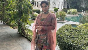 Sania Mirza looked royal in friend Parineeti Chopra's wedding, looked beautiful in Sharara suit