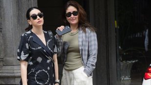 Kareena and Karisma spotted outside father Randhir Kapoor house, actress seen in baggy look