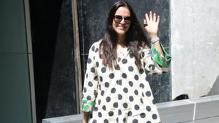 Neha Dhupia looks cute in polka dot dress