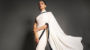 Jawan actress Deepika Padukone sparkles in white saree, looks very beautiful in elegant look