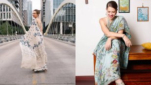 Goldfish actress Kalki Koechlin looks beautiful and gorgeous in saree