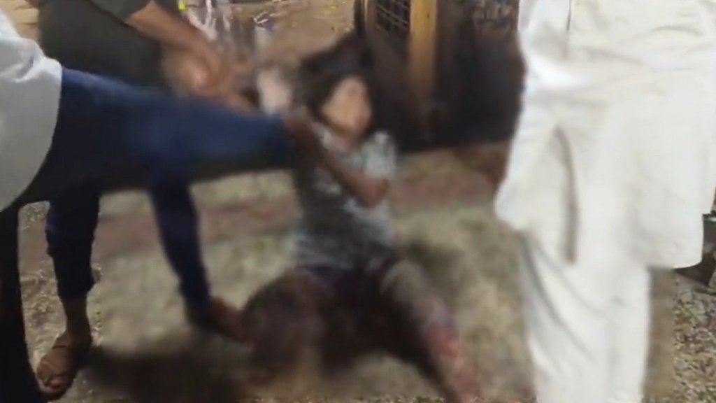 woman beaten in mp