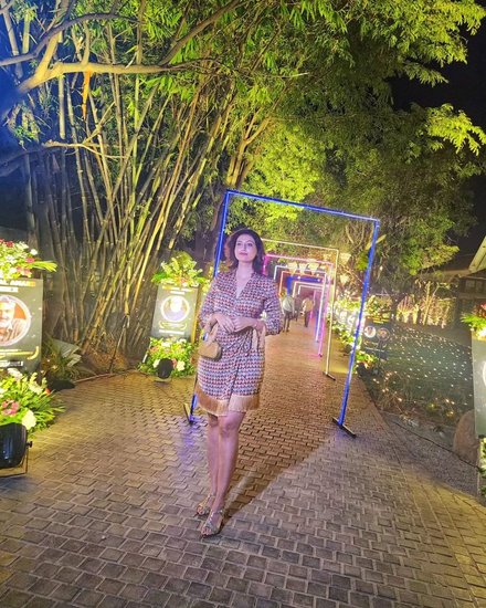 Hamsa Nandini in short dress