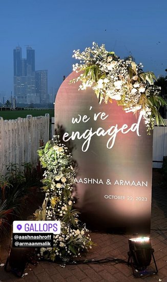 armaan malik aashna shroff ring ceremony