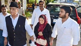 Azam Khan, wife Tanzeem Fatima and son Abdullah