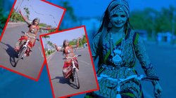 Video: साइकिल चलाते हुए इस महिला ने दिखाया ऐसा करतब; हैरत में पड़ गए लोग