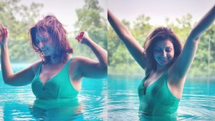 South Actress Hamsa Nandini is enjoying life after defeating cancer, was seen having fun in the pool