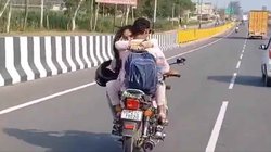 लड़की को गले लगाकर शख्स ने बाइक से किया जानलेवा स्टंट, वीडियो हो रहा वायरल