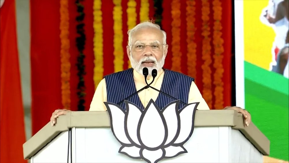 प्रधानमंत्री नरेंद्र मोदी मंगलवार को तेलंगाना दौरे पर थे। (PHOTO SOURCE: @BJPLIVE)