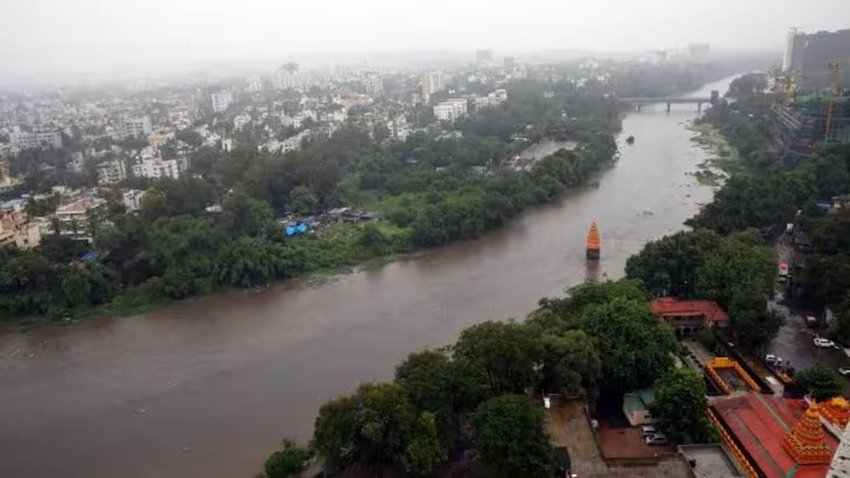 Pune Mula-Mutha River, origin history of Mula-Mutha, river birth link myth of apsaras, Indra curse Mula-Mutha River, lifeline of Pune, Pune Mythological River