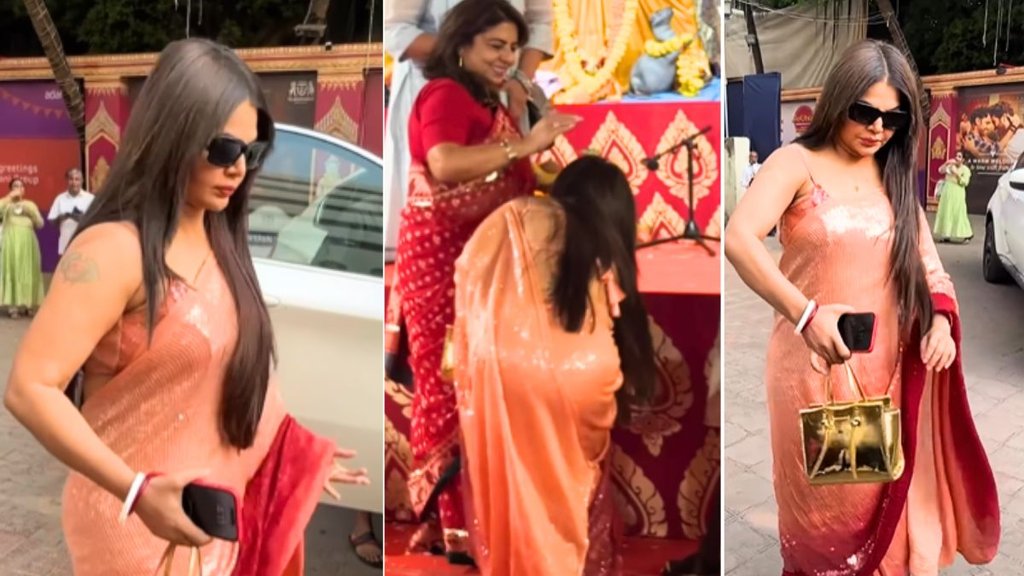 Rakhi Sawant Viral Video From Durga Pandal