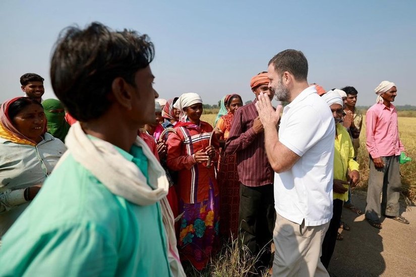 rahul gandhi a farmer in chhattisgarh