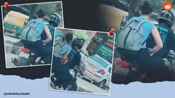 चलती बाइक पर लैपटॉप चलाती लड़की का वीडियो वायरल; भड़के लोग