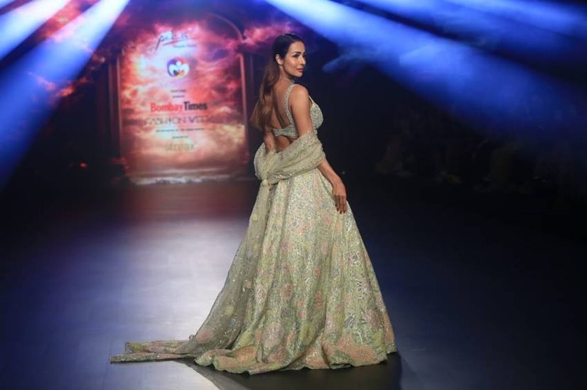 Malaika Arora multi colour lehenga