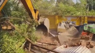 bulldozer on Ujjain accused house