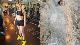 Tamannaah Bhatia was seen playing with sand and working out in gym, see pictures