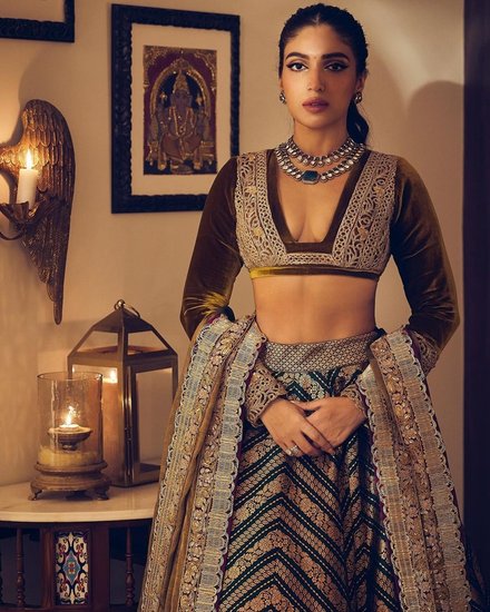 Bhumi Pednekar Royal Look In Lehenga