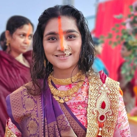 Neha Marda Flaunts Orange Sindoor