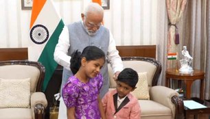 Narendra Modi With Children