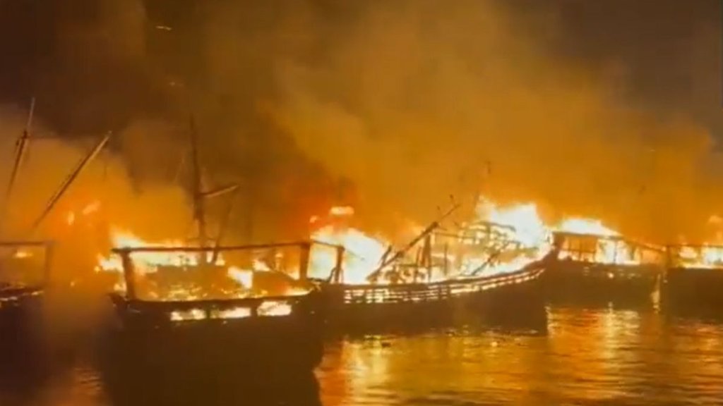 Fishing Harbor Fire | Visakhapatnam Fishing Harbor News | Visakhapatnam News