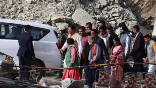 Uttarkashi Tunnel: Uttarakhand Chief Minister Pushkar Singh Dhami visits Silkyara Tunnel rescue operation, talked to trapped workers through audio communication setup