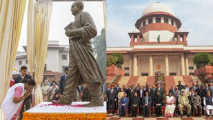 Constitution Day: Statue of Dr. Ambedkar installed in Supreme Court premises, President Droupadi Murmu paid tribute