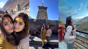Raveena Tandon Visits Kedarnath Temple With Daughter Rasha Thadani
